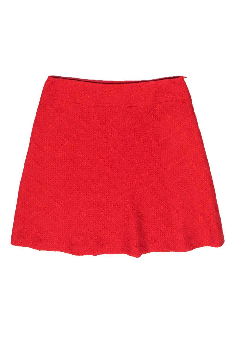 Sara Campbell - Red Tweed A-Line Skirt Sz 10 - image 1