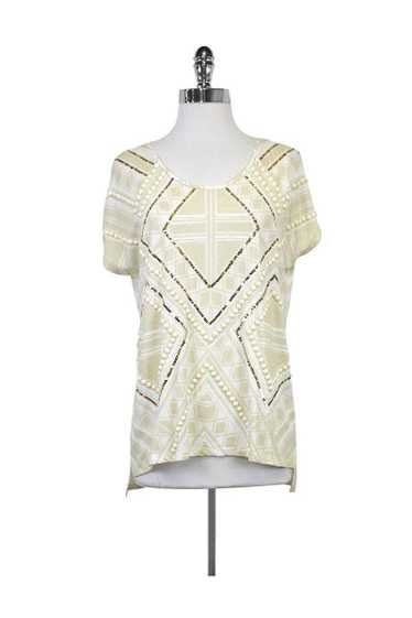 Sass & Bide - Cream Beaded T-Shirt Sz S