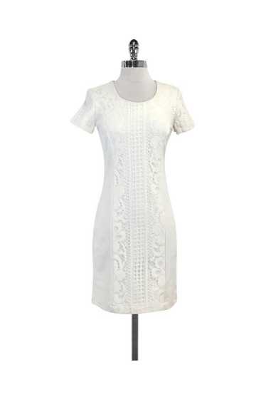 Sea NY - White Short Sleeve Cotton Eyelet Dress Sz