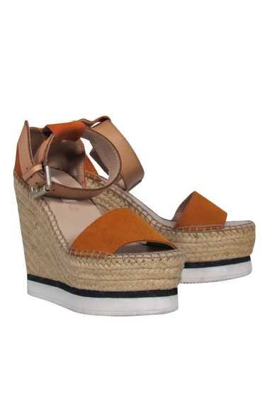 See by Chloe - Burnt Orange Suede Woven Platform E