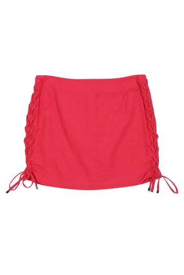 See by Chloe - Coral Lace-Up Miniskirt Sz 4