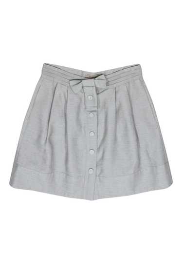 See by Chloe - Metallic Grey Linen Blend Skirt Sz… - image 1