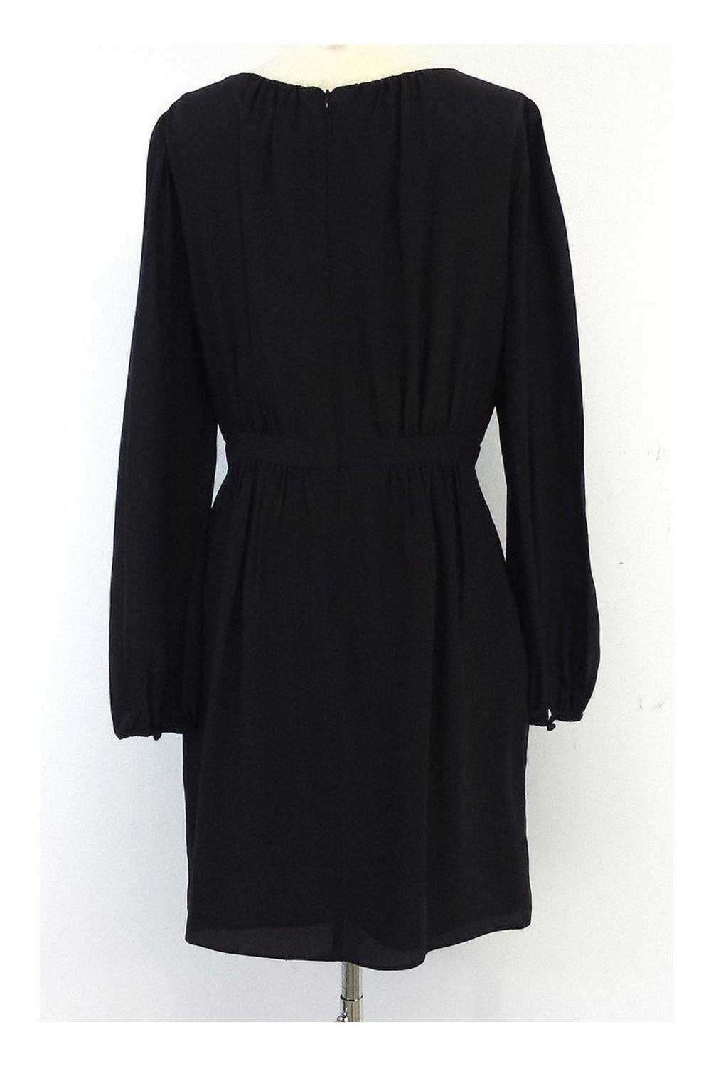 Shoshanna - Black Silk Beaded Long Sleeve Dress S… - image 3