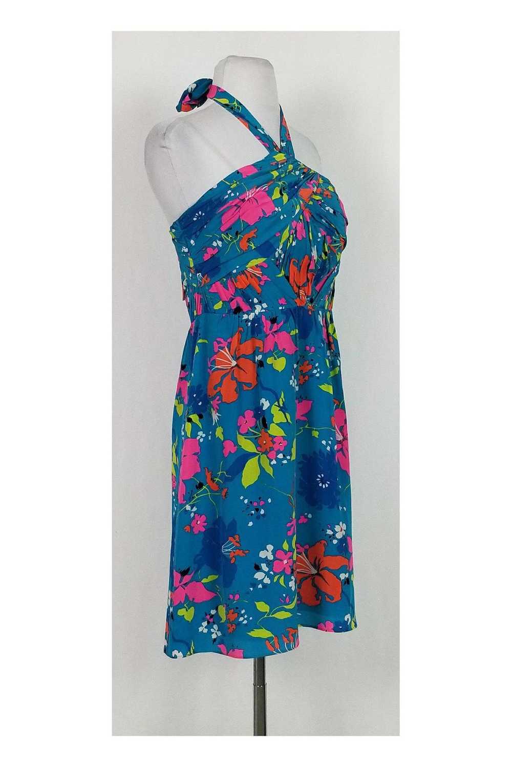 Shoshanna - Blue Floral Print Dress Sz 6 - image 2