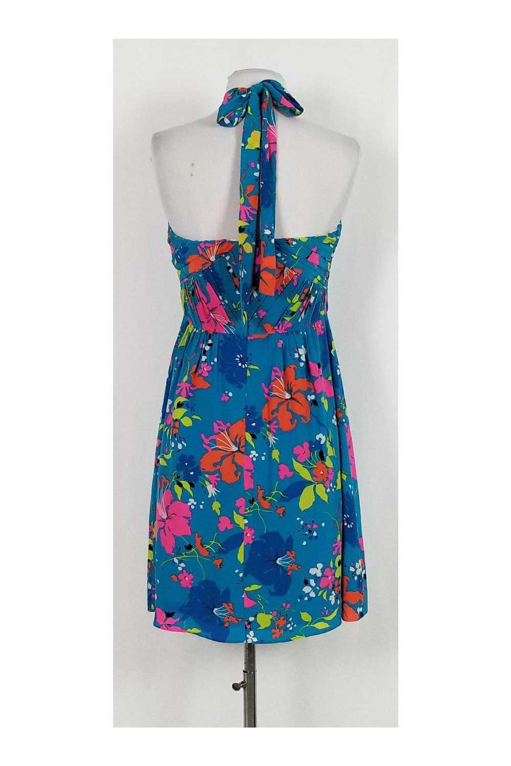 Shoshanna - Blue Floral Print Dress Sz 6 - image 3