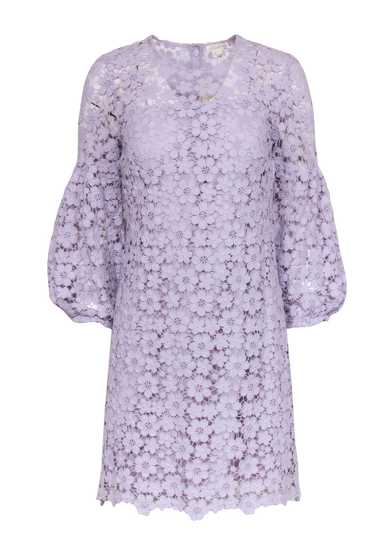 Shoshanna - Lilac Floral Lace Puff Sleeve Shift Dr