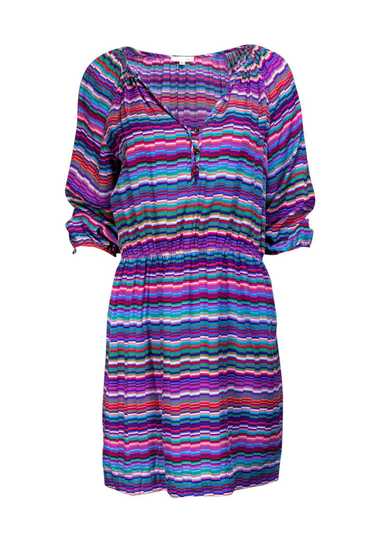 Shoshanna - Multicolored Peasant Top Dress Sz 6 - image 1