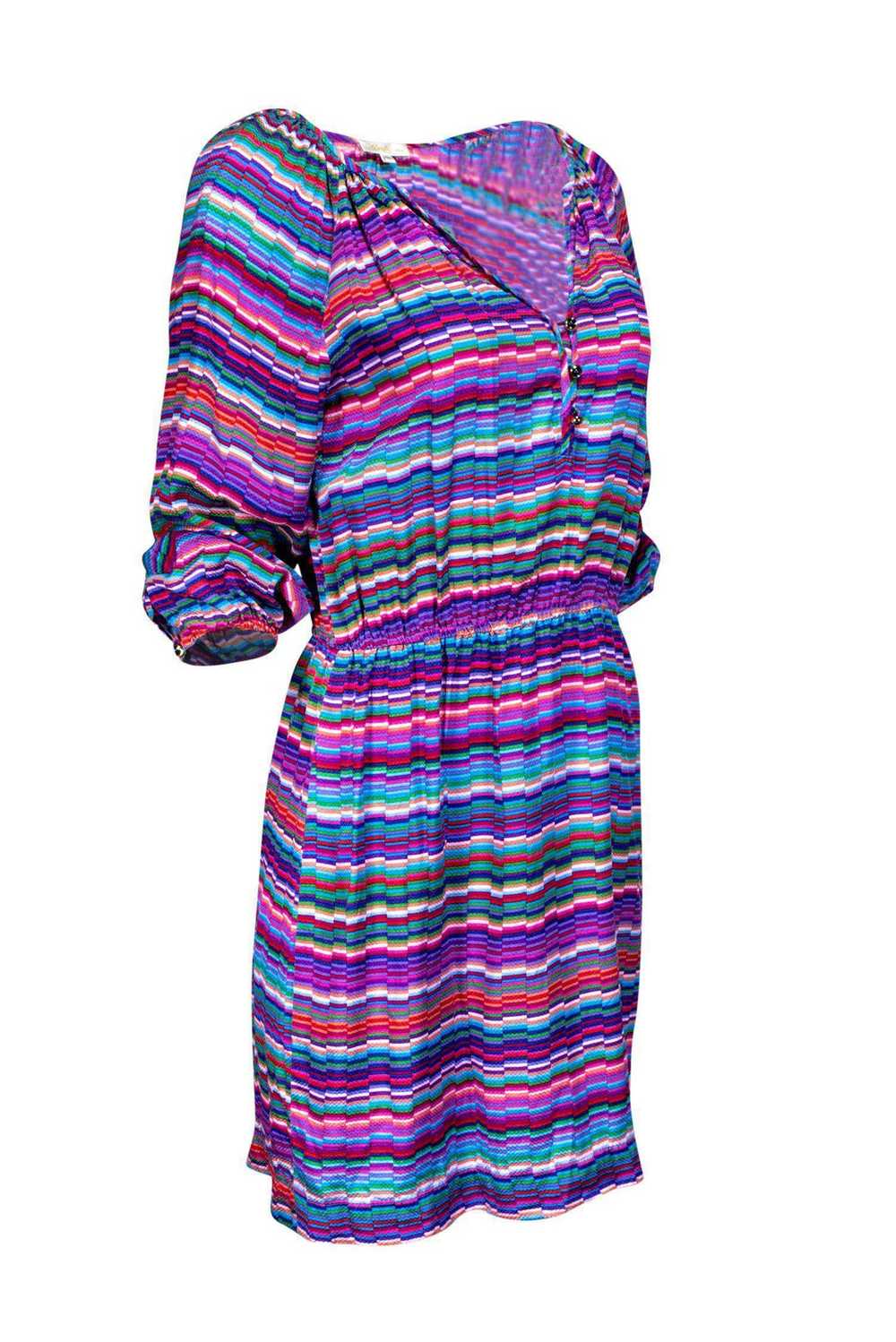 Shoshanna - Multicolored Peasant Top Dress Sz 6 - image 2