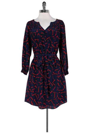 Shoshanna - Navy & Red Silk Dress Sz 4