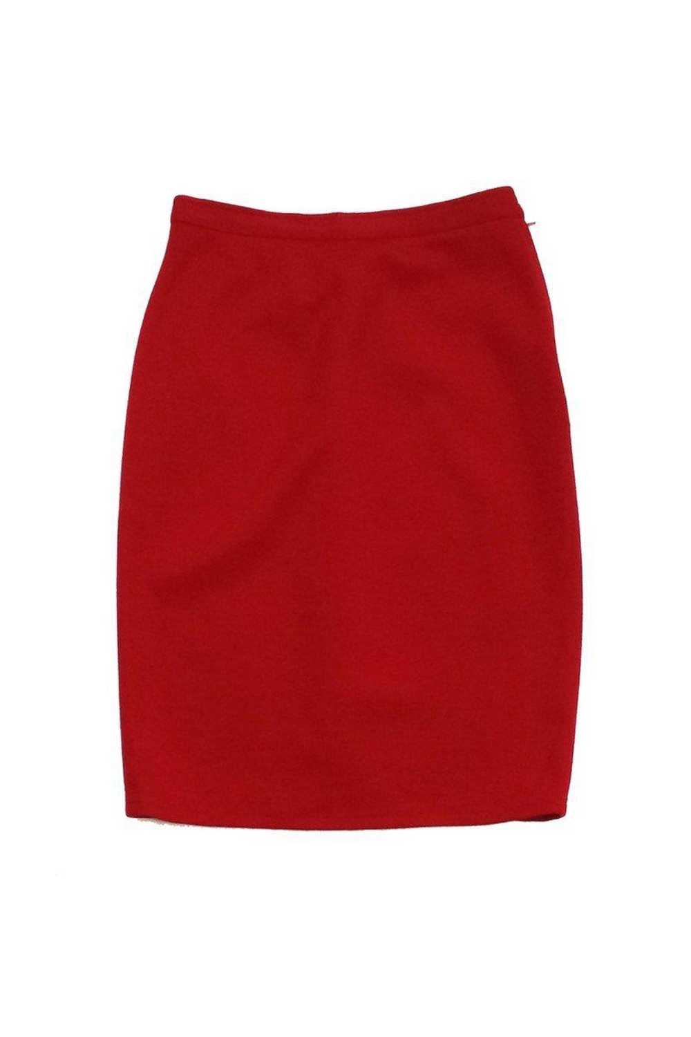 Sonia Rykiel - Vintage Red Wool Skirt Sz 8 - image 1