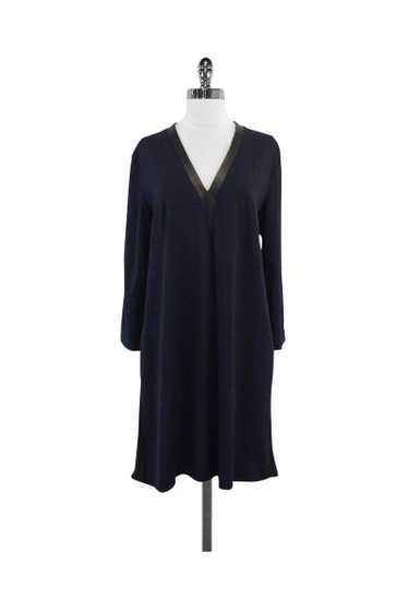 Sportmax - Black & Navy Silk Shift Dress Sz 10