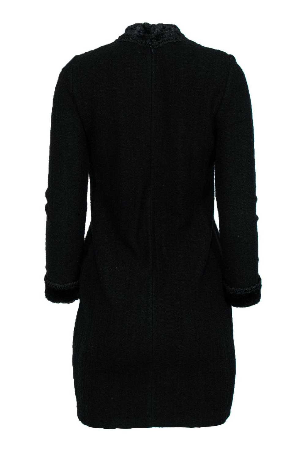 St. John - Black Vintage Wool Mock Neck Dress w/ … - image 3