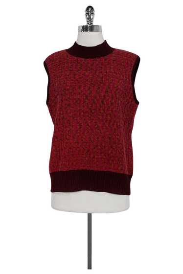 St. John - Burgundy Knit Vest Top Sz M