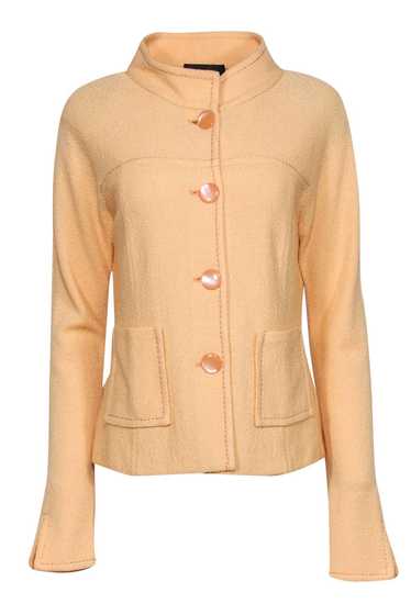 St. John - Light Orange Knit Button-Up Jacket Sz 1