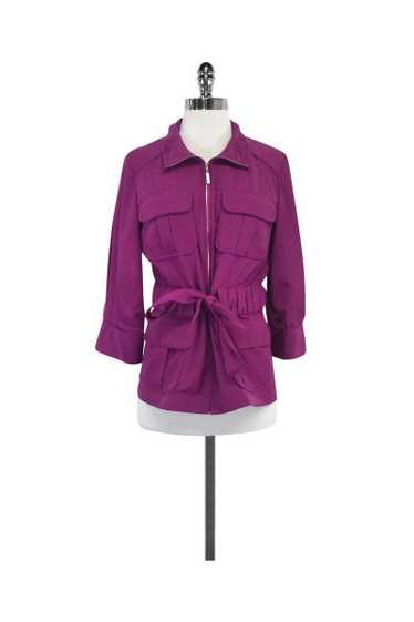 St. John - Magenta 3/4 Sleeve Trench Jacket Sz 6