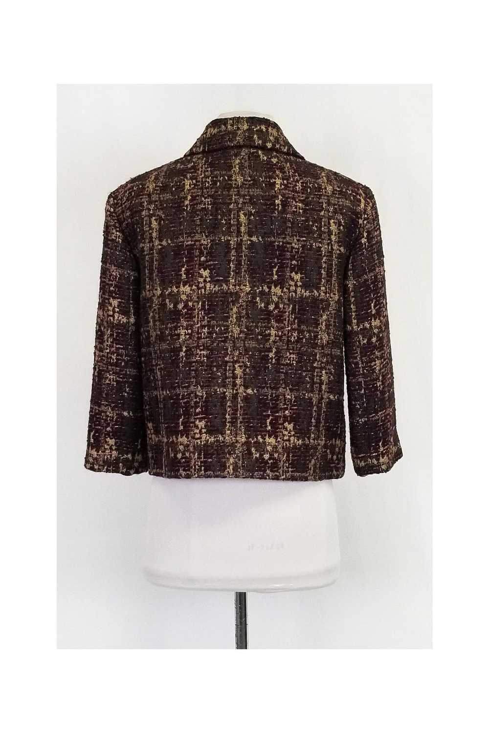 St. John - Purple & Gold Tweed Jacket Sz 4 - image 3