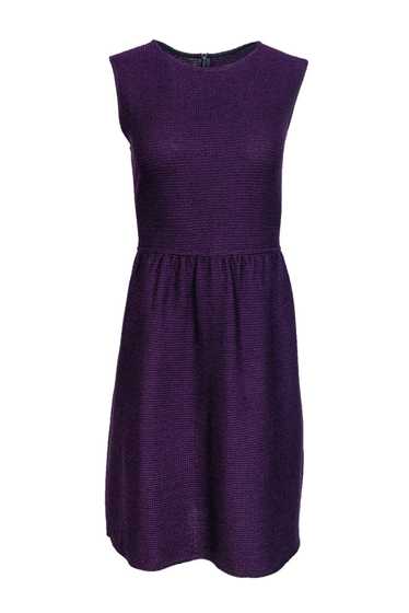 St. John - Purple Waffle Knit A-Line Dress Sz 10