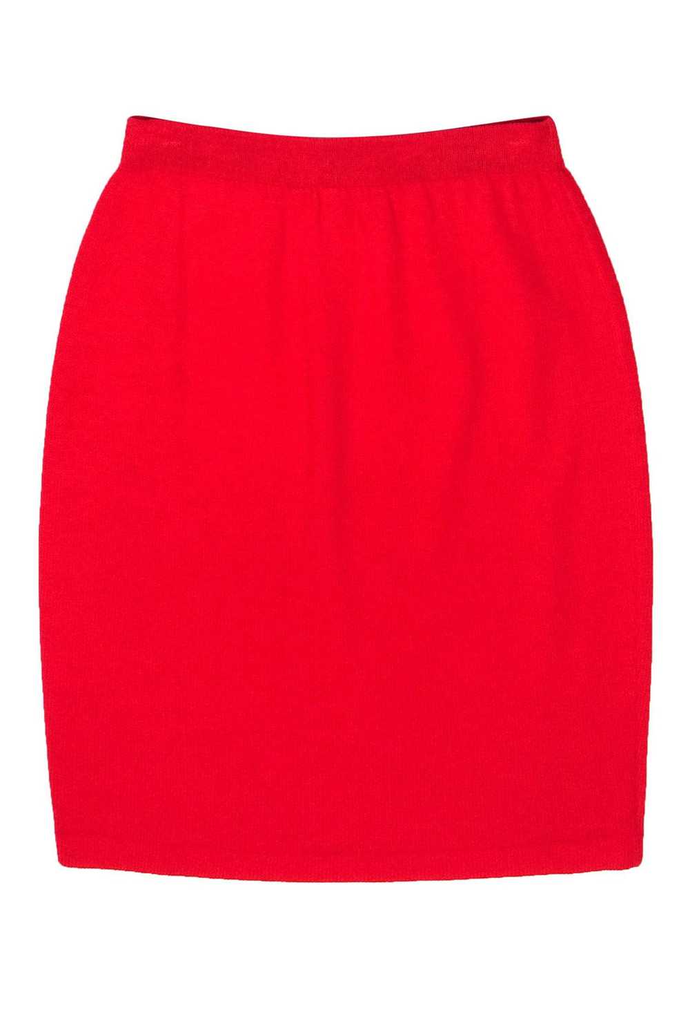 St. John - Red Knit Pencil Skirt Sz 6 - image 2