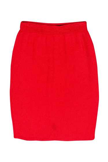 St. John - Red Knit Pencil Skirt Sz S - image 1