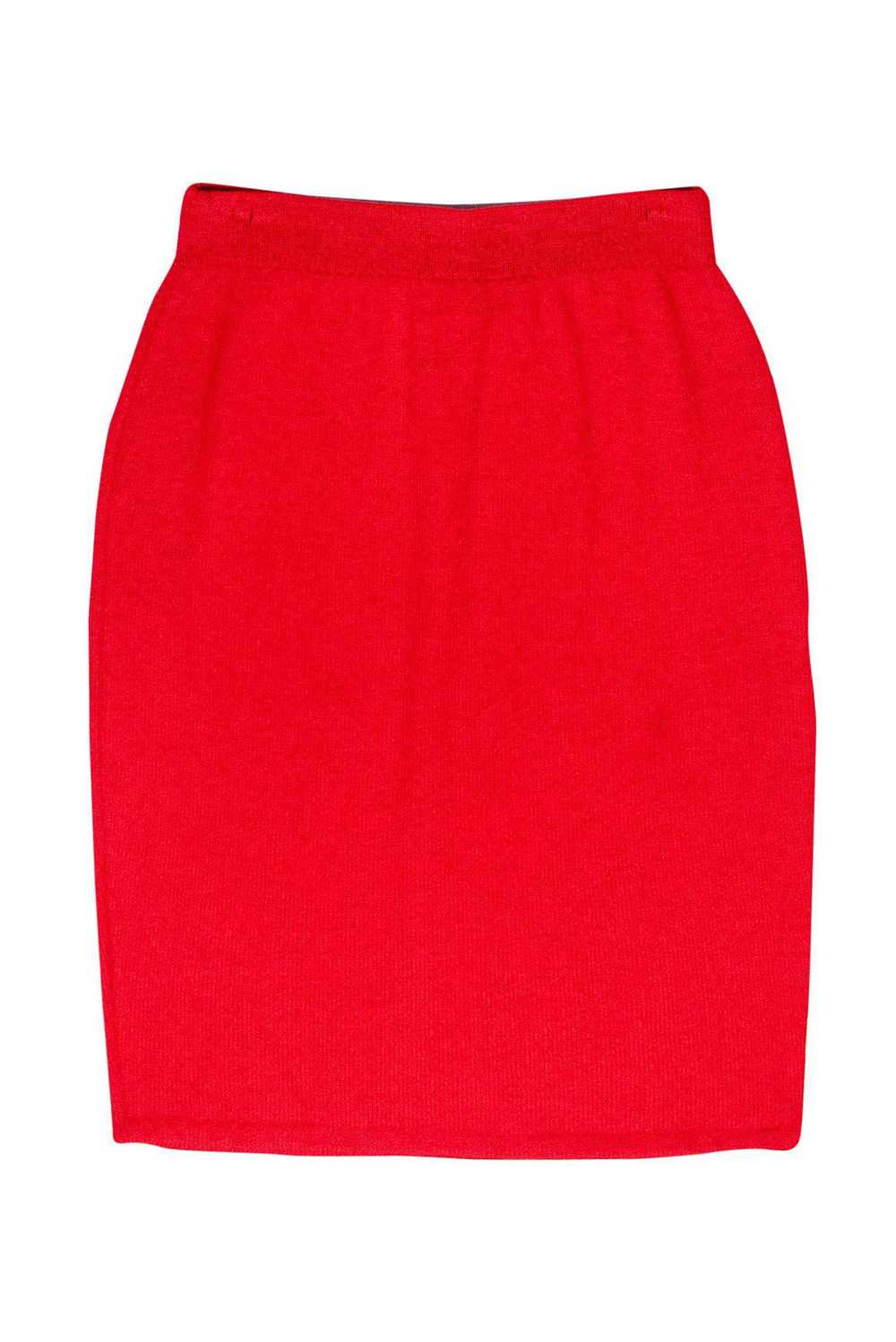 St. John - Red Knit Pencil Skirt Sz S - image 2