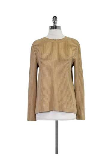 St. John - Tan Ribbed Sweater Sz M