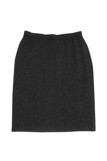 St. John Collection - Charcoal Grey Knit Skirt Sz 