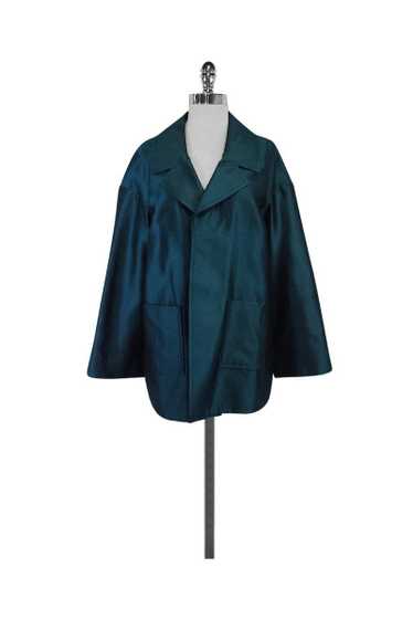 St. John Couture - Teal Silk & Wool Jacket Sz 12 - image 1