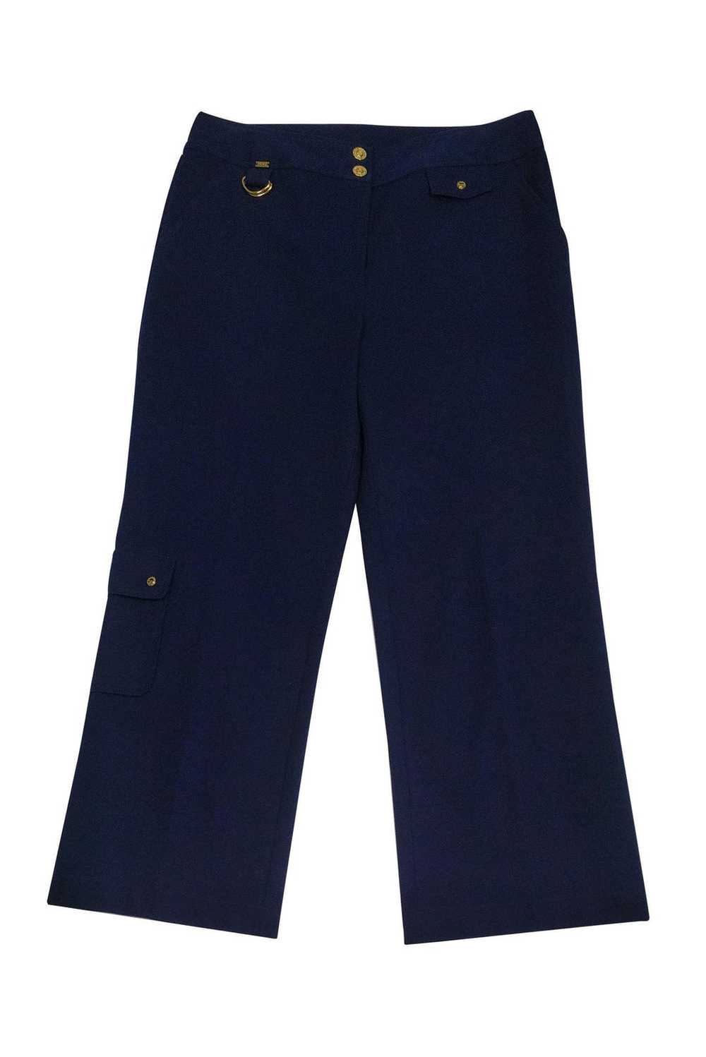 St. John Sport - Blue Wide Leg Pants Sz 12 - image 1