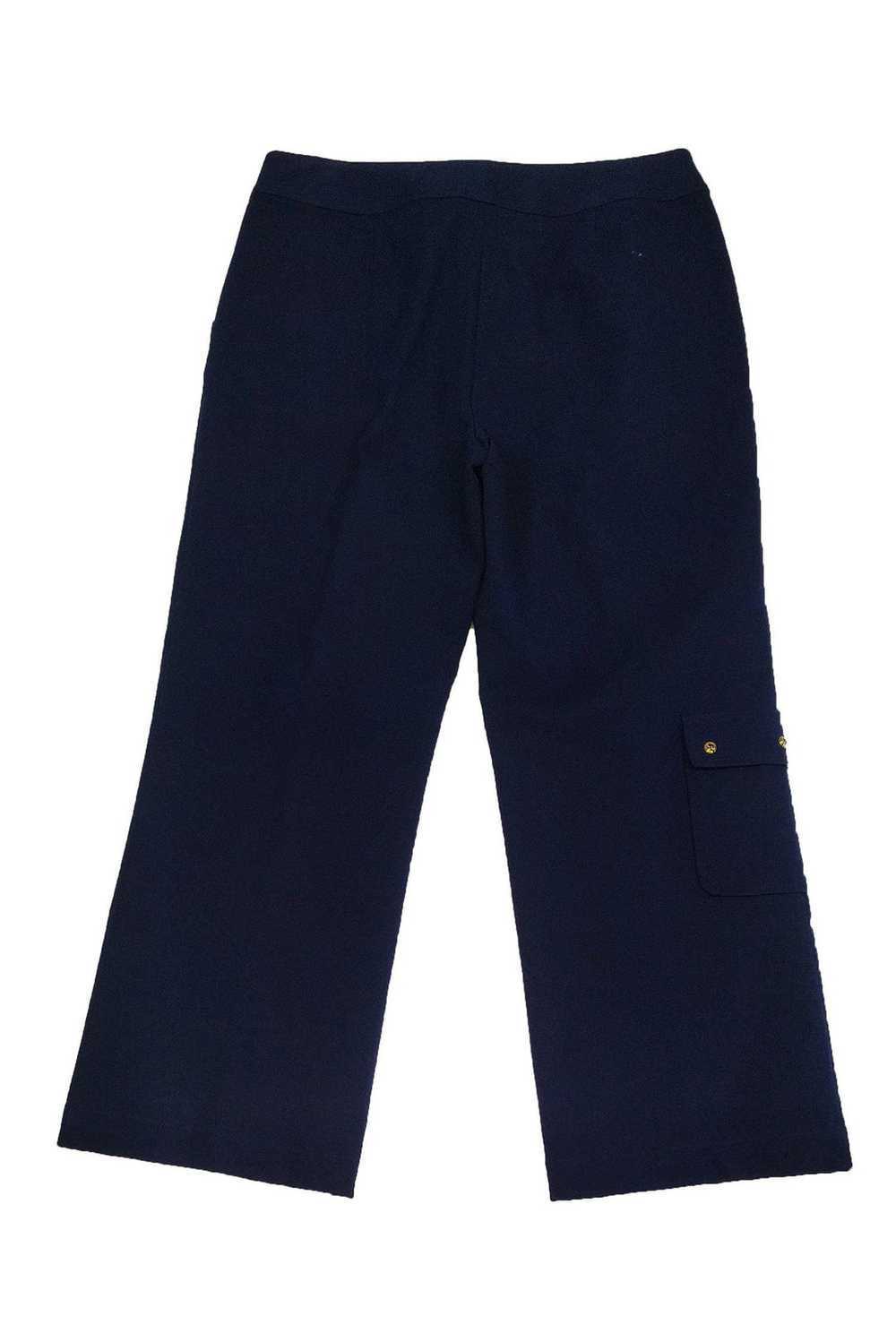 St. John Sport - Blue Wide Leg Pants Sz 12 - image 2