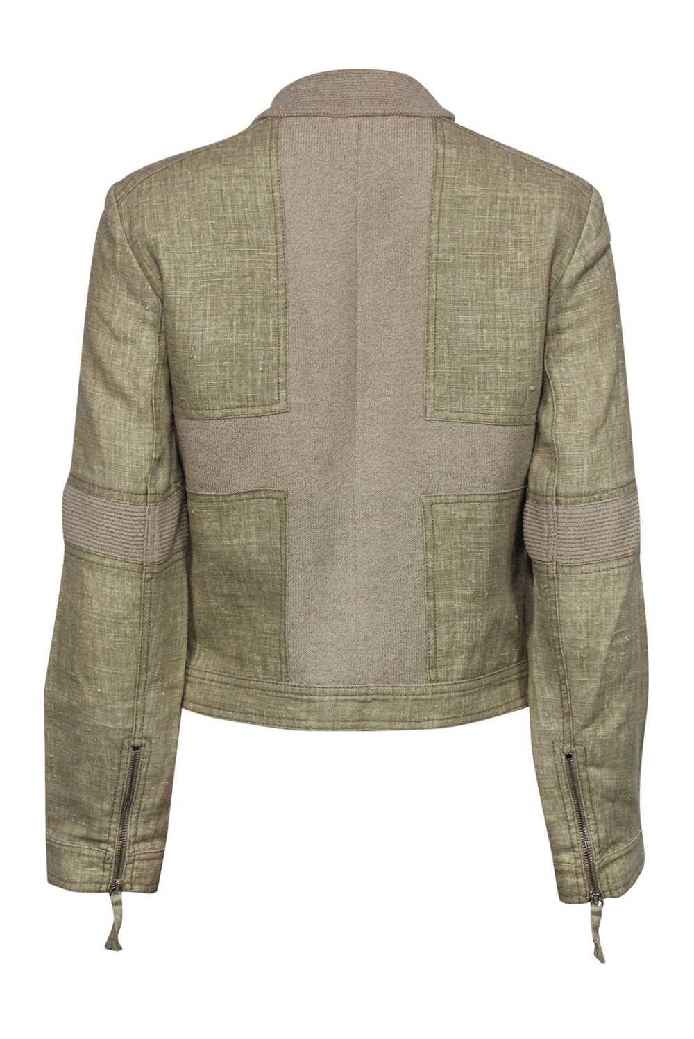 St. John Sport - Vintage Khaki Patchwork Zip-Up J… - image 3