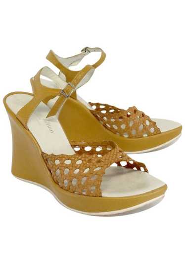 Stephane Kelian - Gold Woven Cut Out Leather Wedge