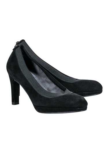 Stuart Weitzman - Black Suede Rounded Toe Pumps Sz