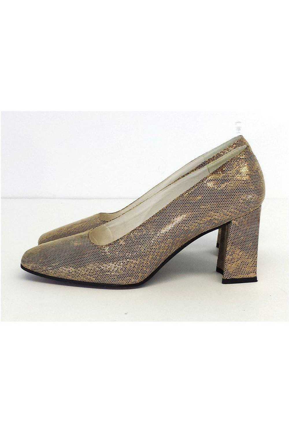 Stuart Weitzman - Gold Metallic Pumps Sz 7.5 - image 3