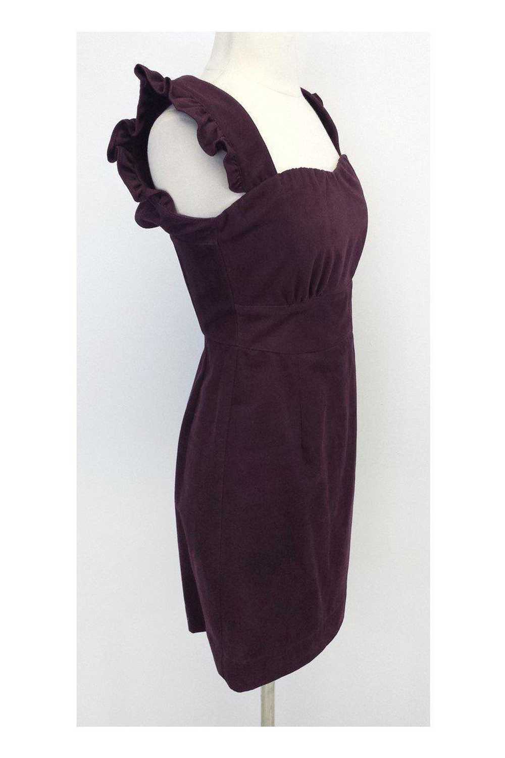 Sunner - Maroon Cutout Back Corduroy Dress Sz XS - image 2