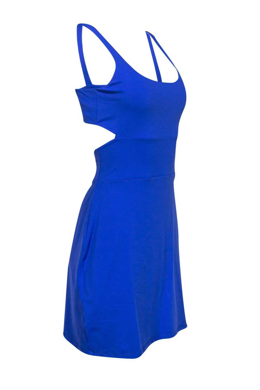 Susana Monaco - Blue Fit & Flare Dress w/ Back Cu… - image 2