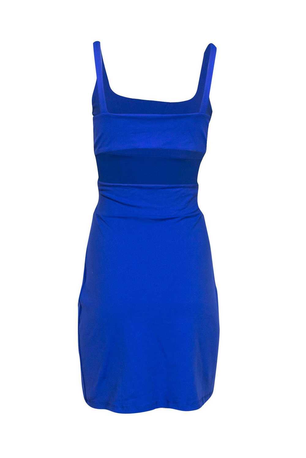 Susana Monaco - Blue Fit & Flare Dress w/ Back Cu… - image 3