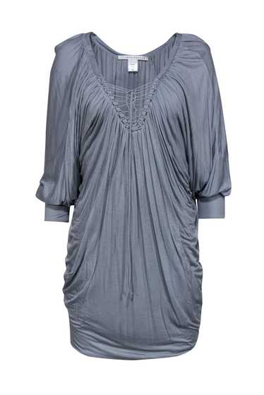 Susana Monaco - Dusty Blue Draped Tunic-Style Dre… - image 1