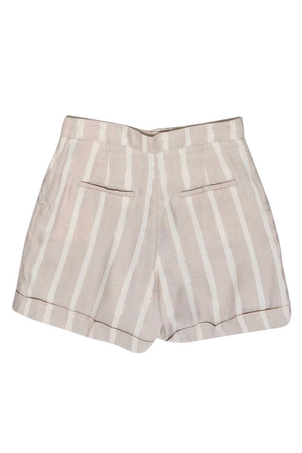 Ted Baker - Beige, White & Gold Striped High Wais… - image 2