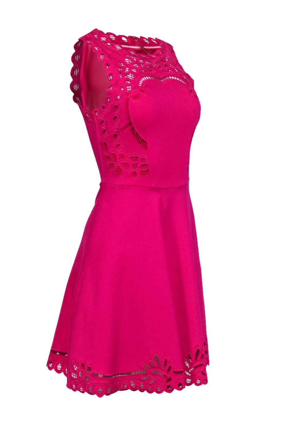 Ted Baker - Fuchsia Sleeveless Lace Embroidery A-… - image 2