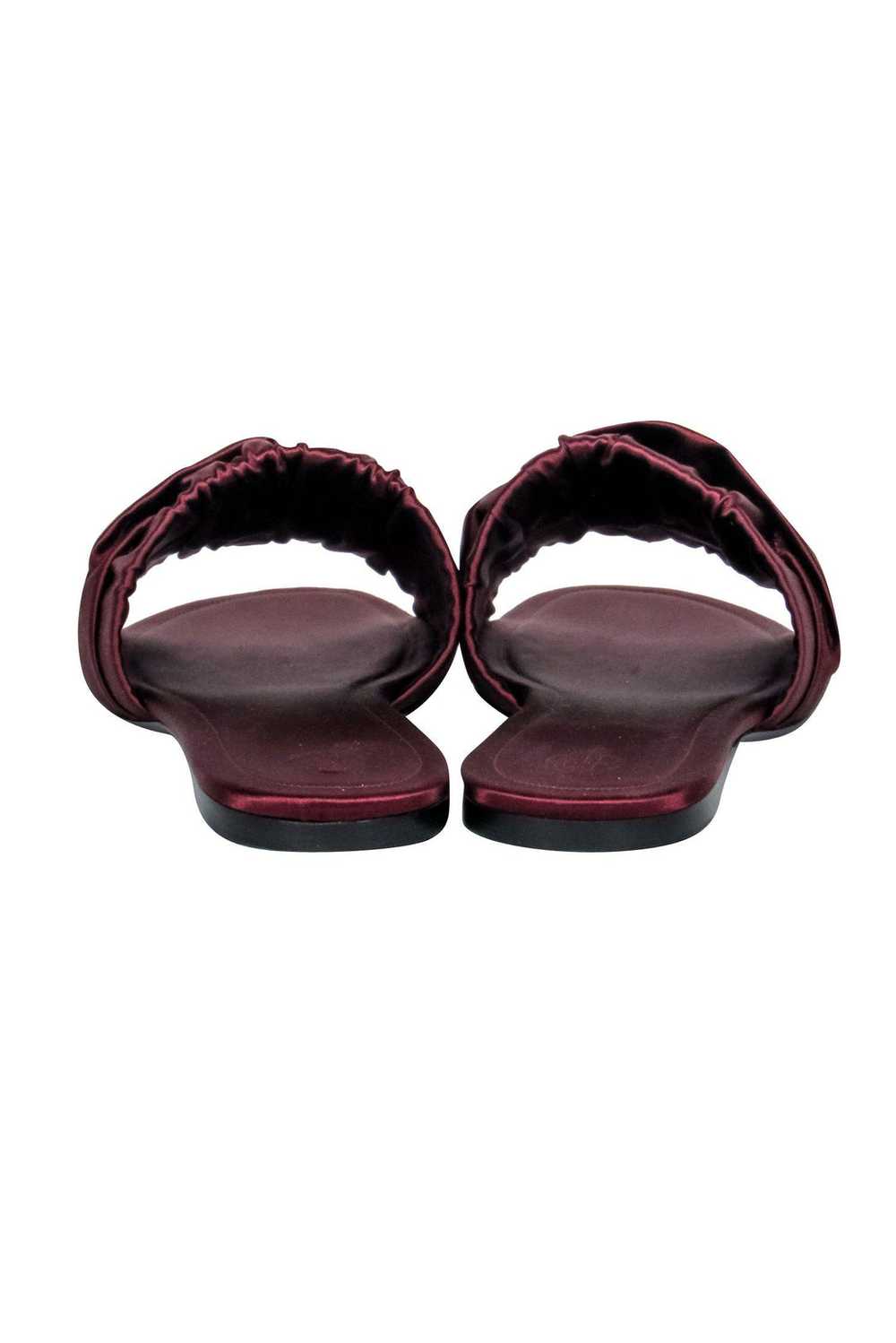 The Row - Oxblood Satin "Ellen" Slide Sandals Sz 7 - image 4