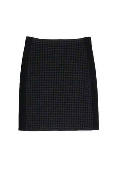 Theory - Black & Grey Houndstooth Knit Skirt Sz M