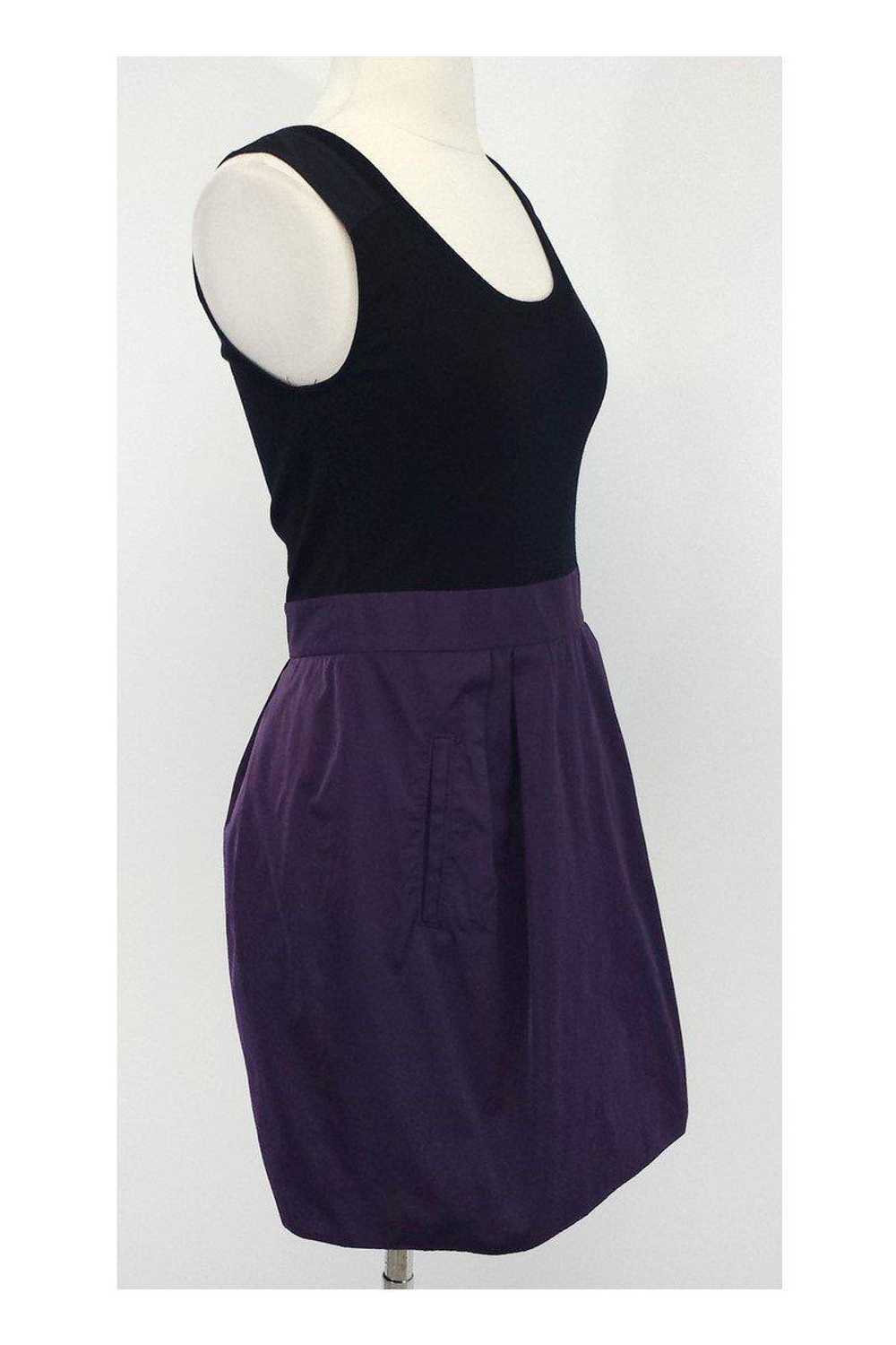 Theory - Black & Purple Wool Blend Sleeveless A-L… - image 2