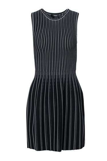 Theory - Black & White Pinstriped Sleeveless “Shel