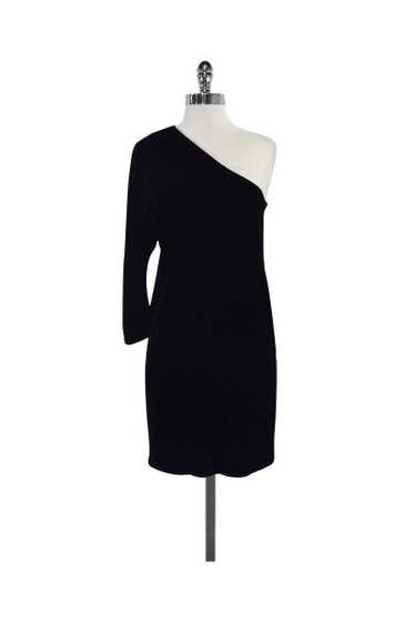 Theory - Black Velvet One Shoulder Birkita Dress S