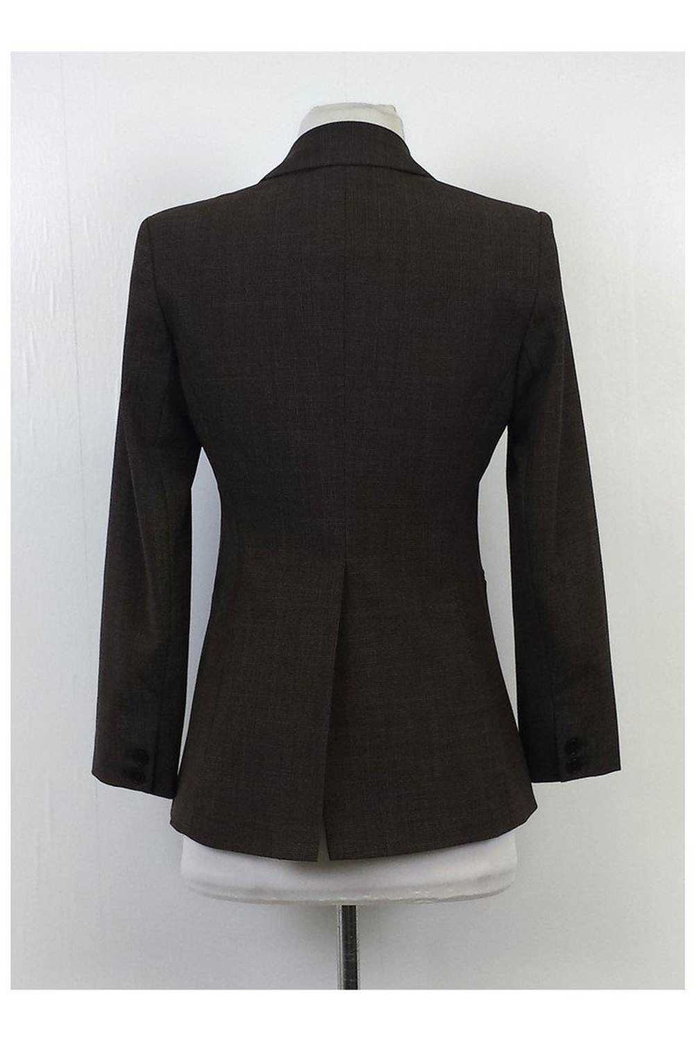 Theory - Brown Printed Wool Blend Blazer Sz 2 - image 3