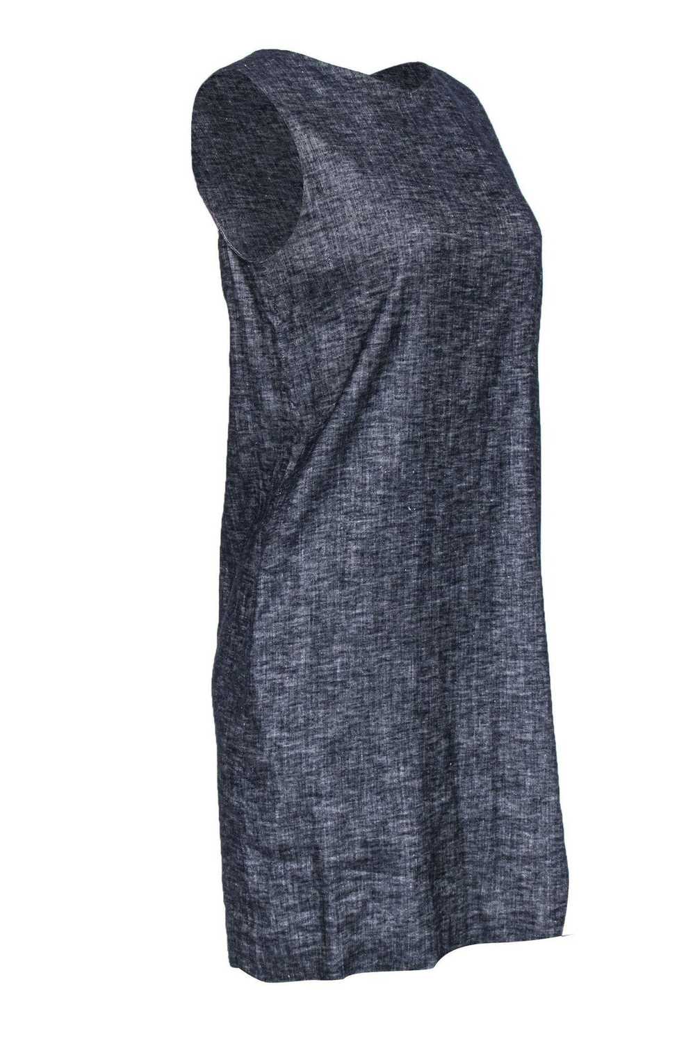 Theory - Chambray Sleeveless Shift Dress Sz 6 - image 2