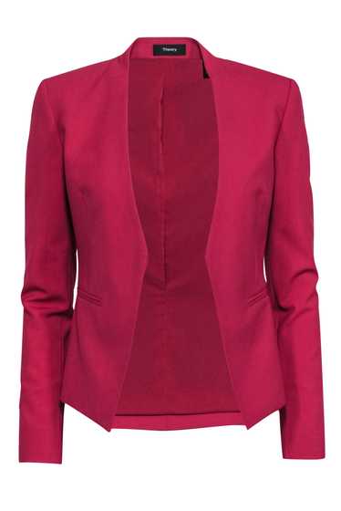 Theory - Fuchsia Open Front Faux Pocket Blazer