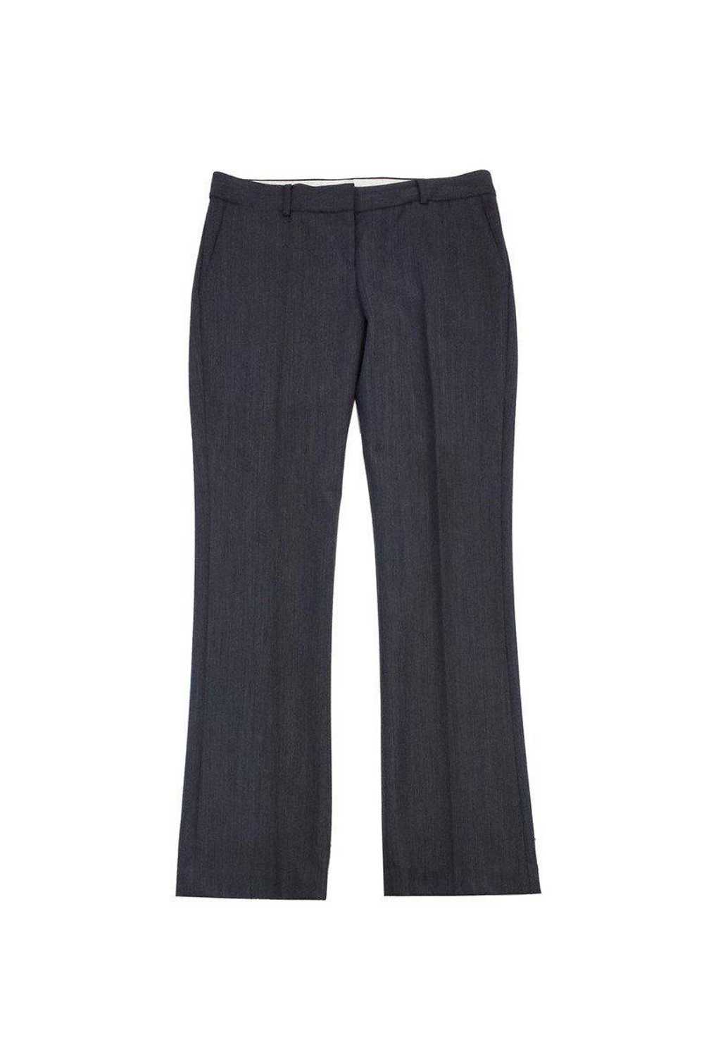 Theory - Grey Wool Herringbone Suit Pants Sz 10 - image 1