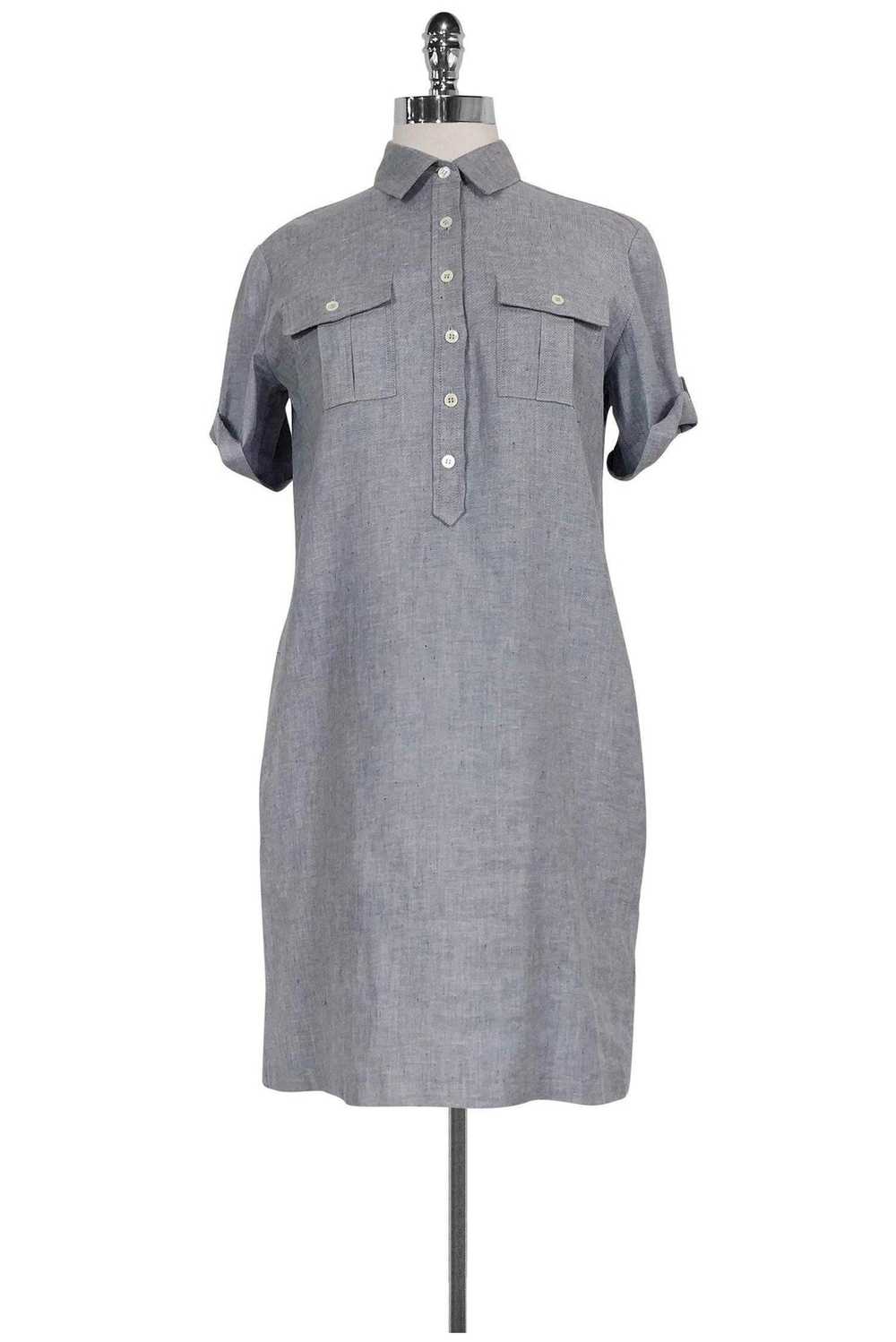 Theory - Light Blue Chambray Dress Sz 4 - image 1