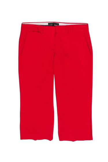 Theory - Red Capri Pants w/ Button Cuffs Sz 0